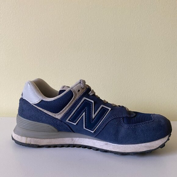 New Balance 574 Navy and White - Picture 4 of 9